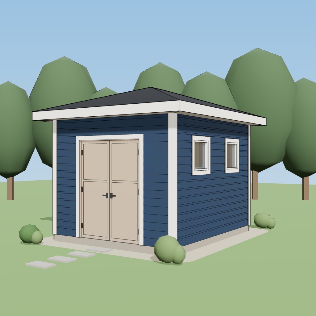 10x12 Hip-Roof Storage Shed