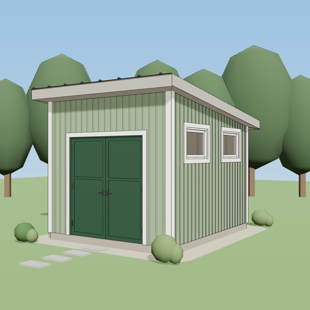 10x12 Lean-To Garden Tool Shed