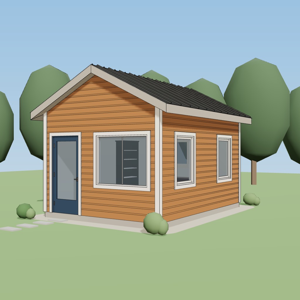 12x16 Gable Backyard Office