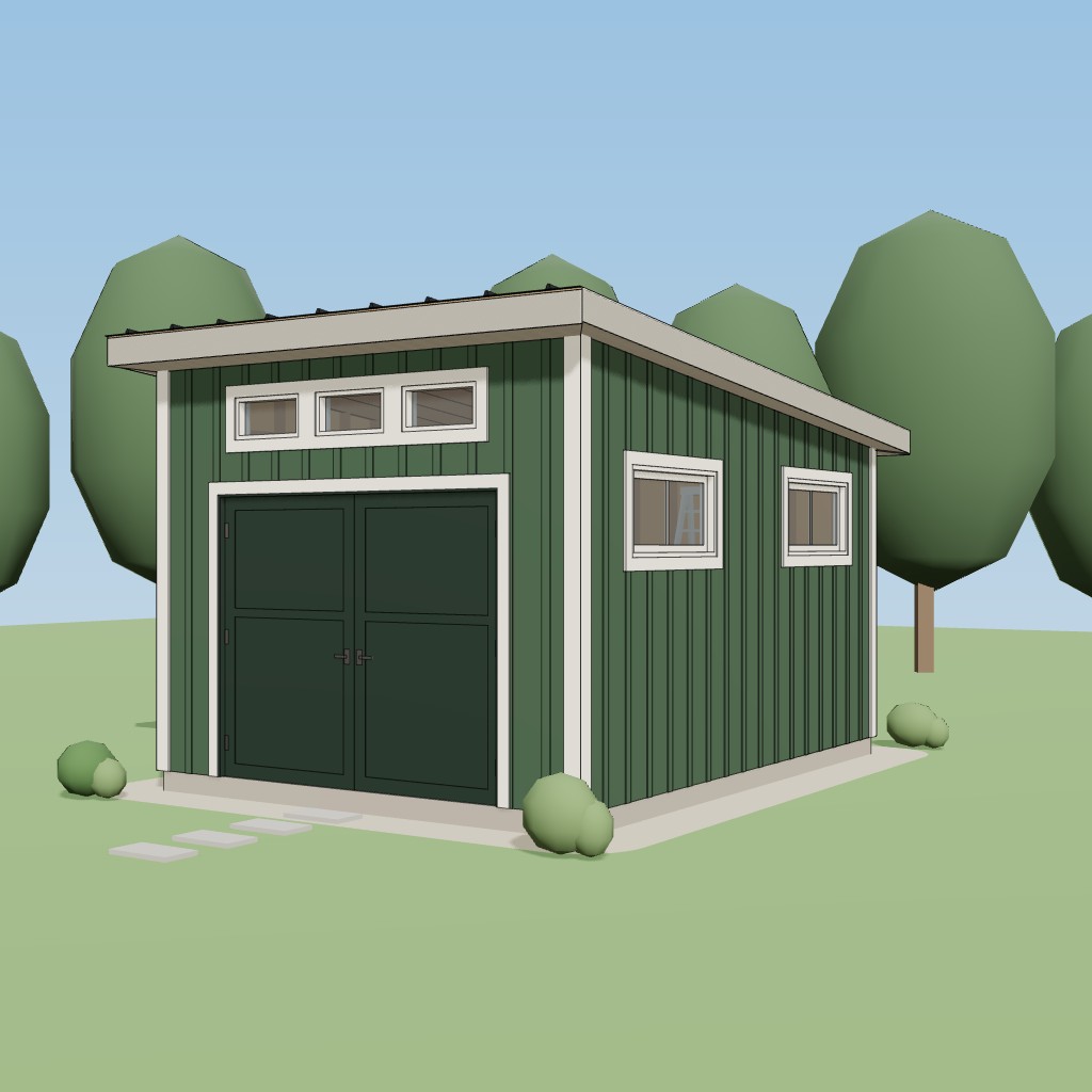 12x16 Lean-To Tool Workshop