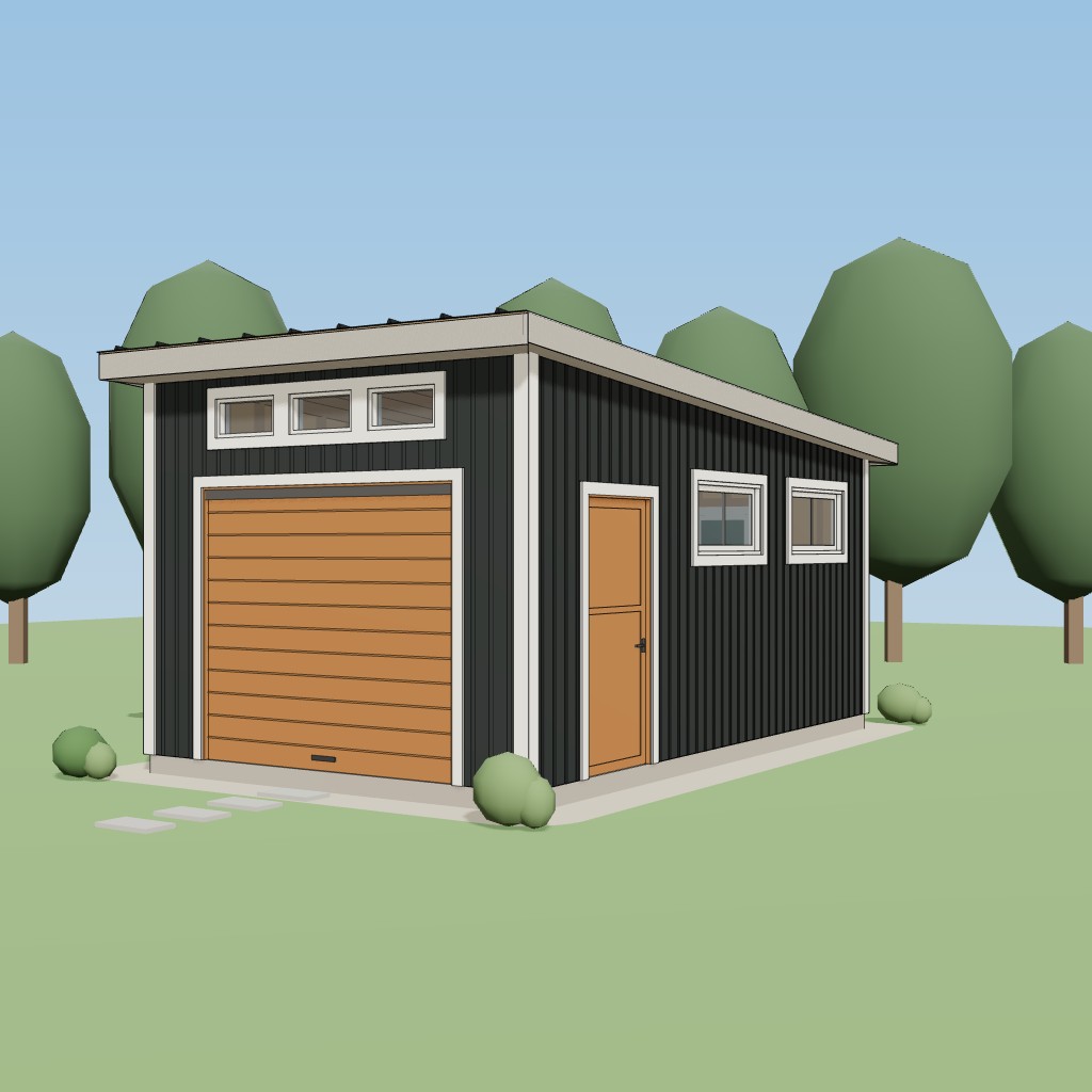 12x20 Single-Slope Workshop Shed