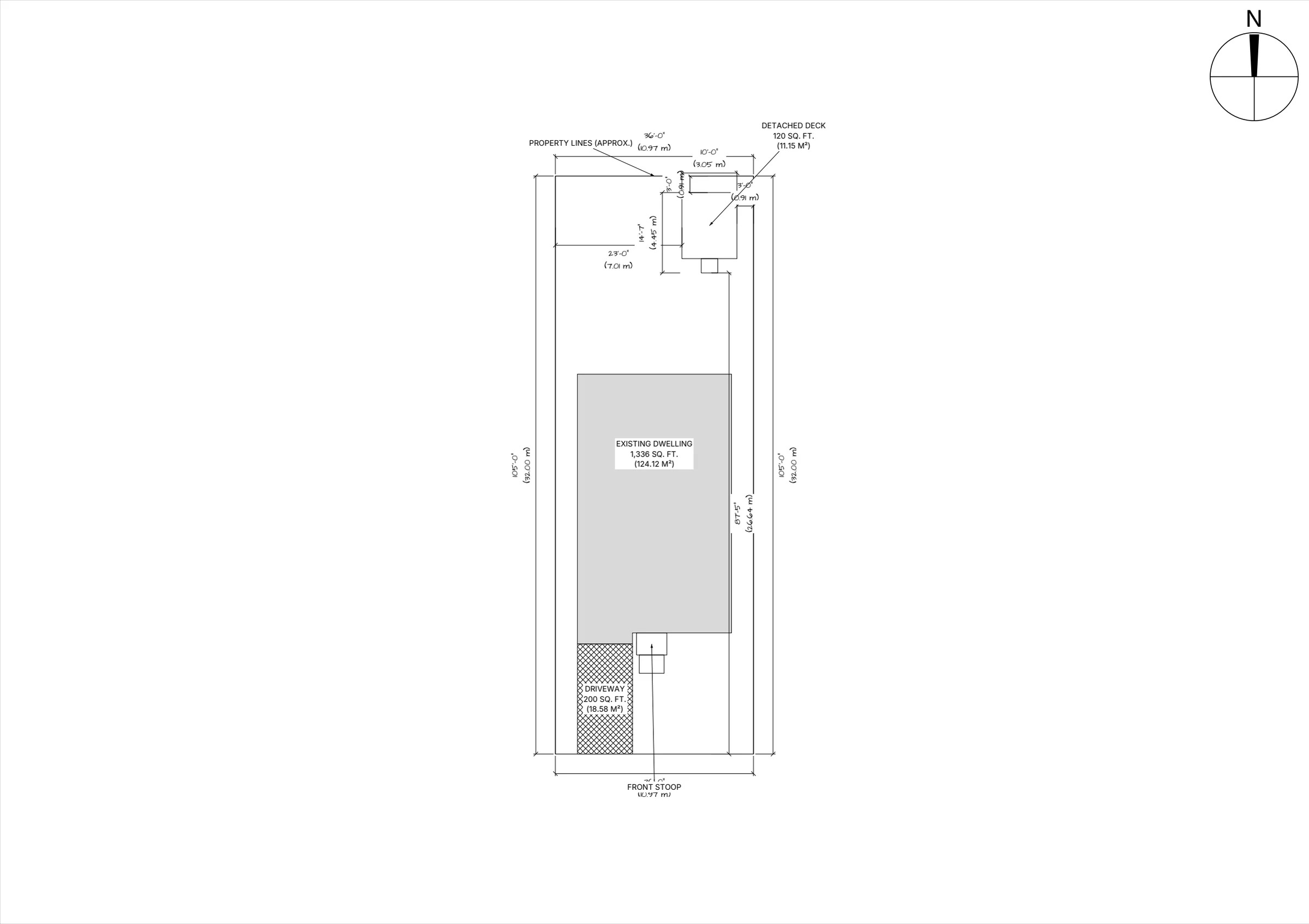 10x12 Budget Ground-Level Deck site plan