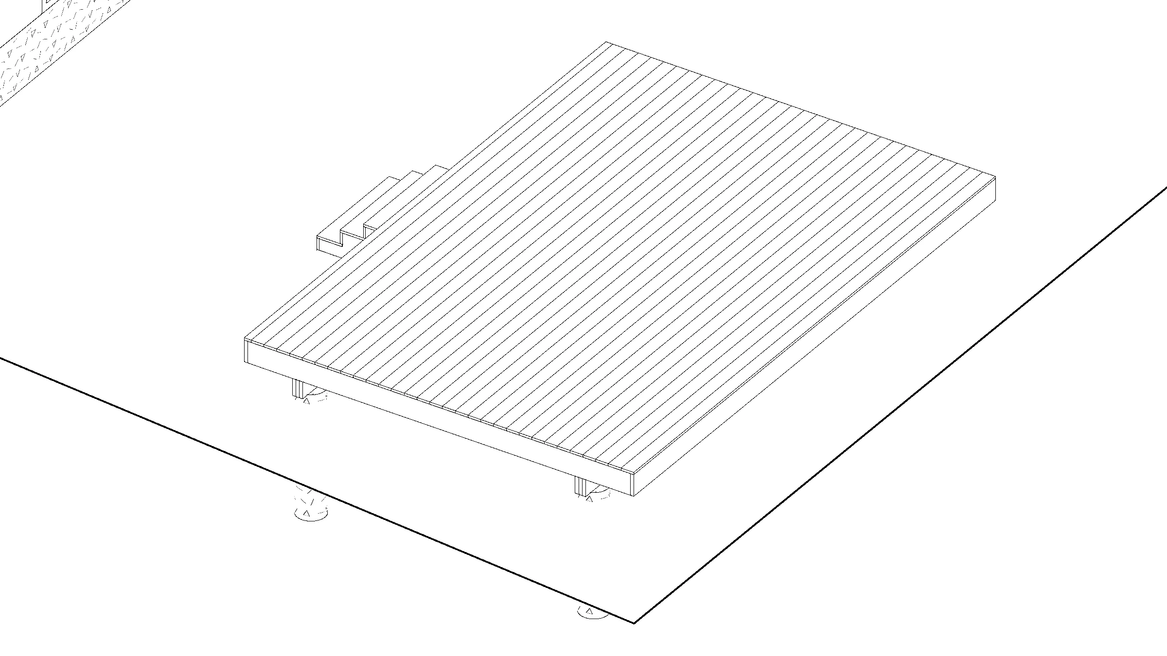 20x14 Spacious Ground-Level Deck deck plan
