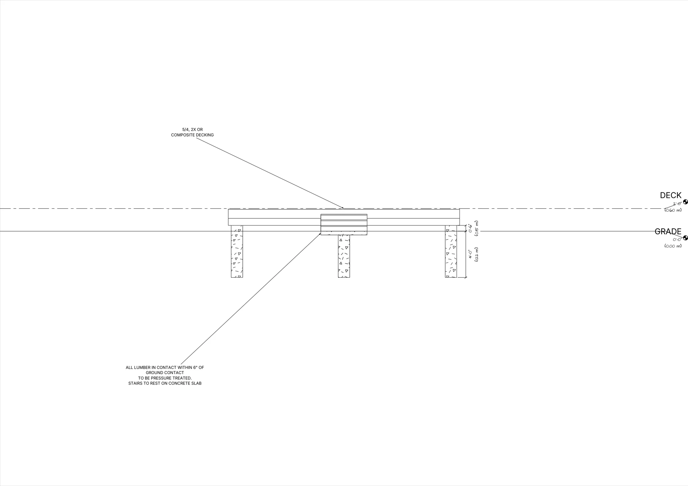 20x14 Spacious Ground-Level Deck elevations preview
