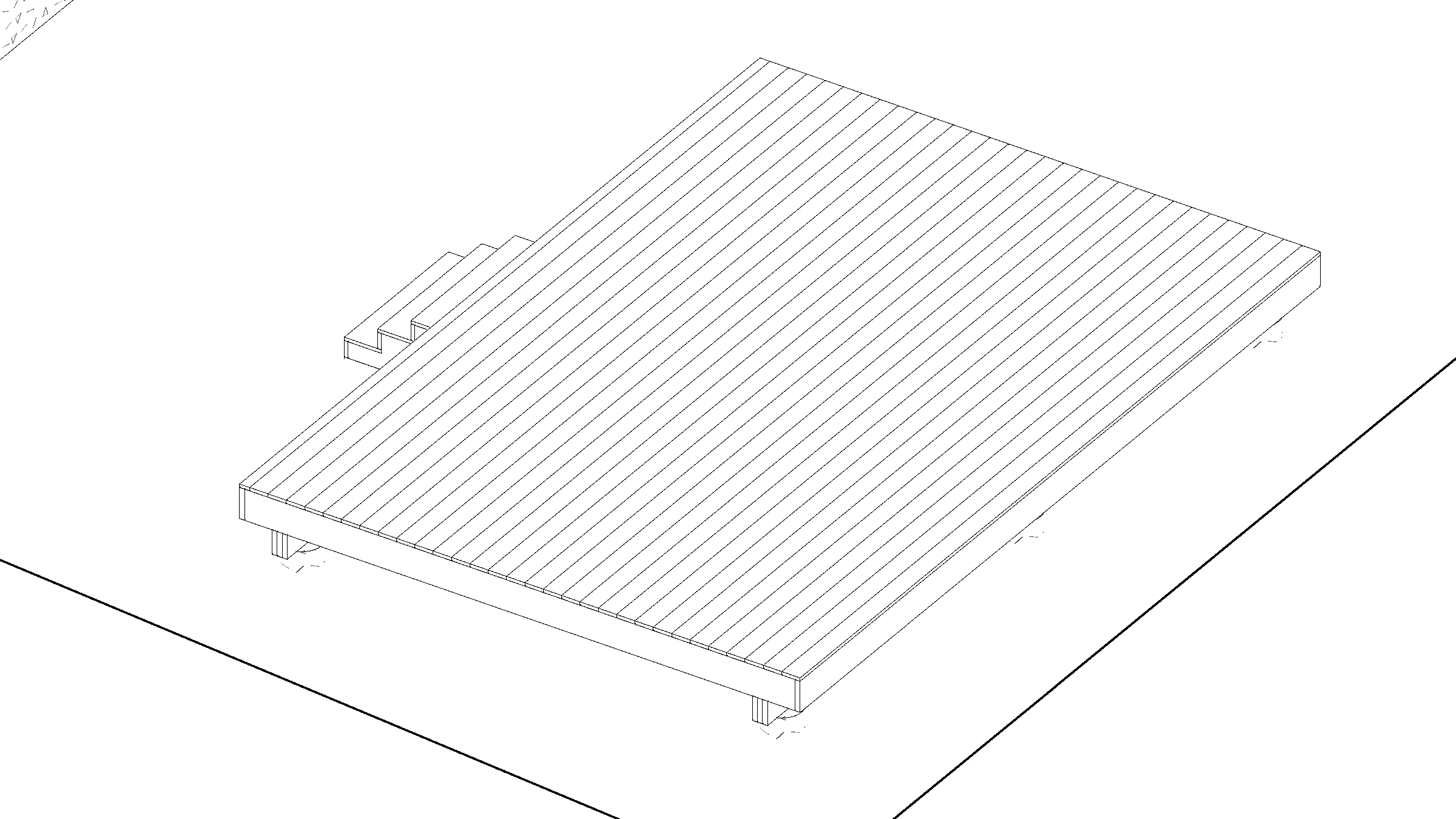 20x14 Spacious Ground-Level Deck deck plan
