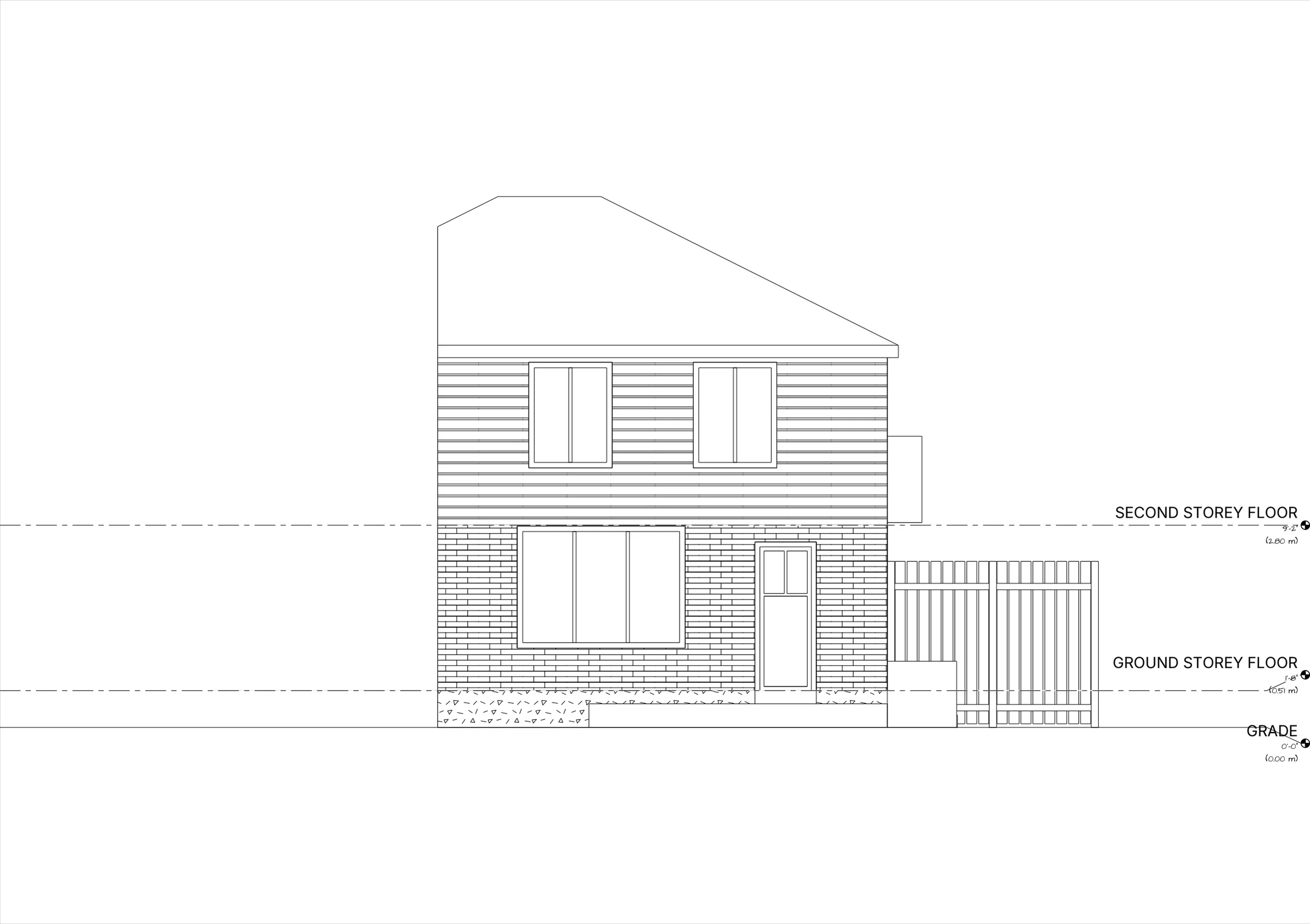 2 Storey Semi-Detached Dwelling elevations preview