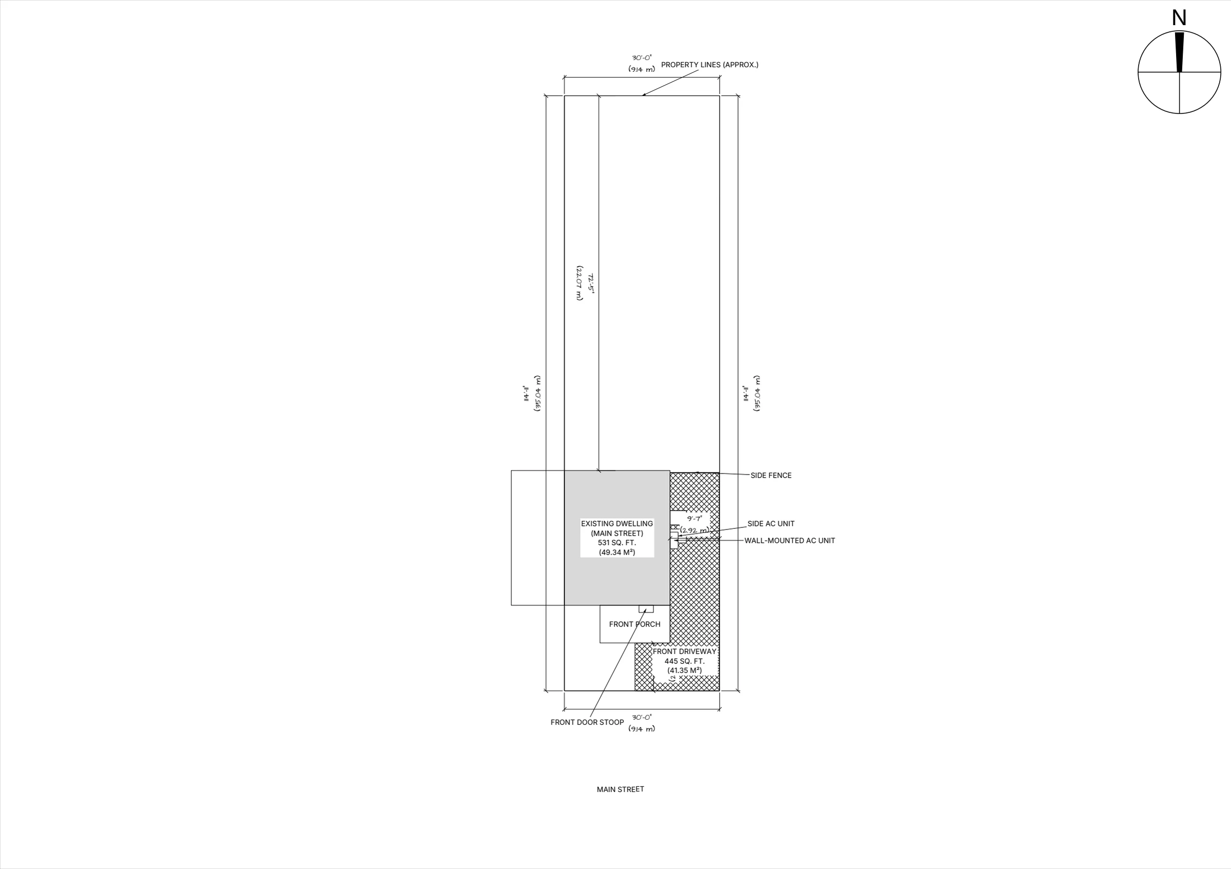 2 Storey Semi-Detached Dwelling site plan preview