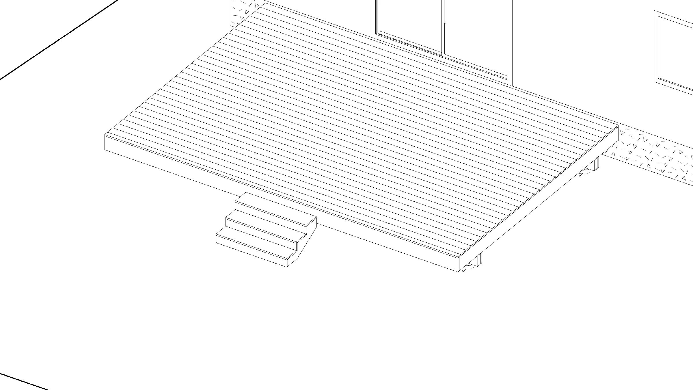 20x14 Spacious Ground-Level Deck deck plan