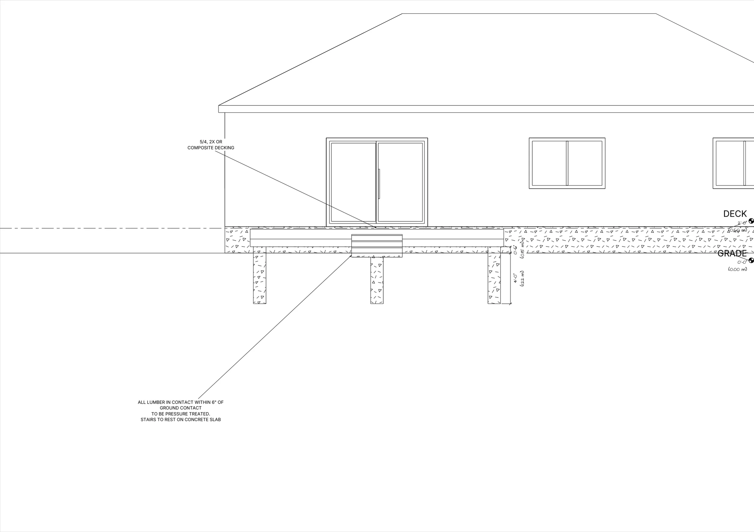 20x14 Spacious Ground-Level Deck elevations preview
