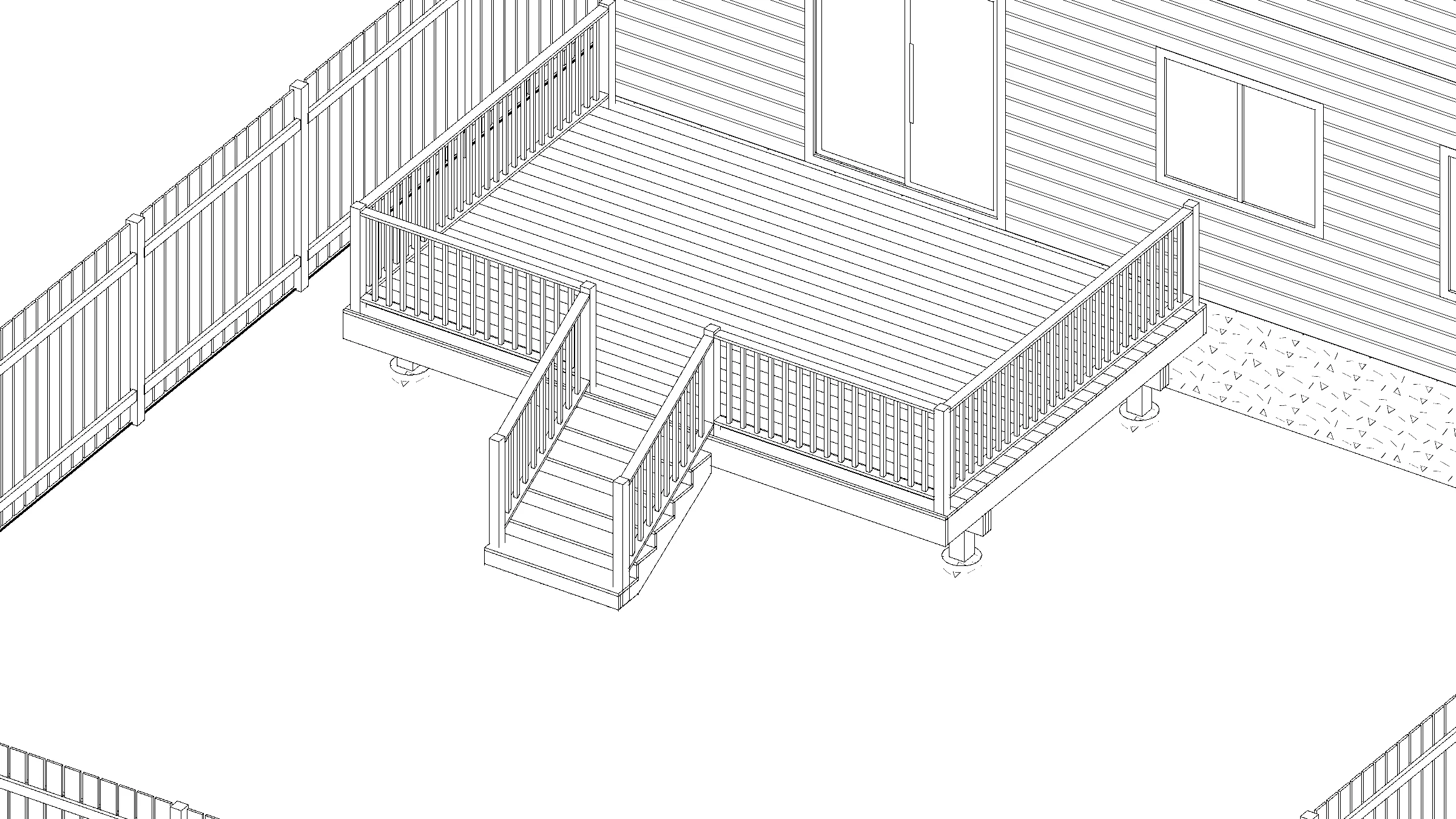 18x12 Medium Raised Deck deck plan