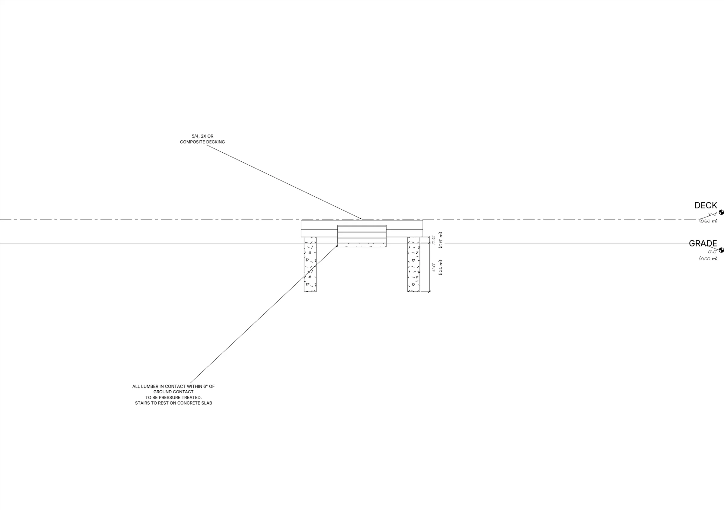 10x18 Medium Ground-Level Deck elevations preview