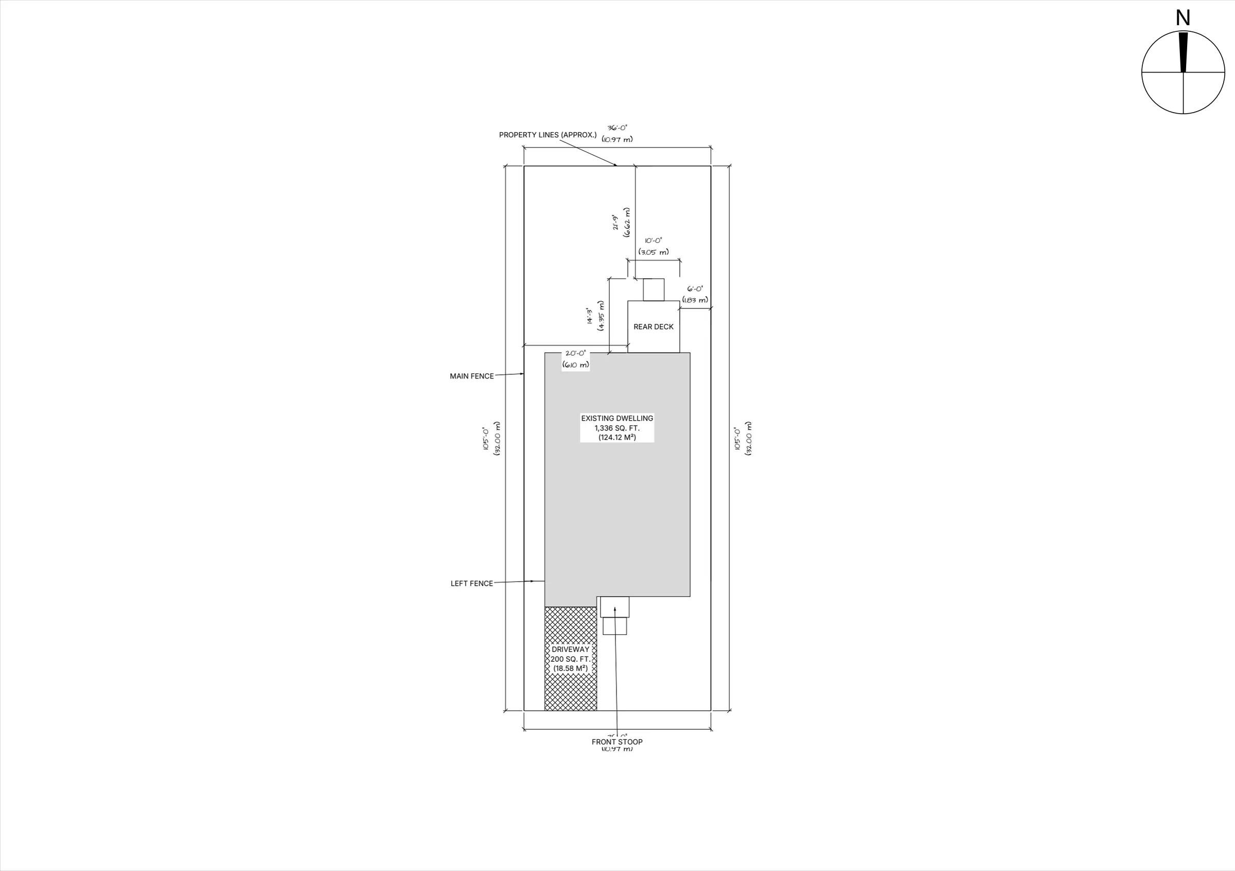 10x10 Budget Raised Deck site plan preview