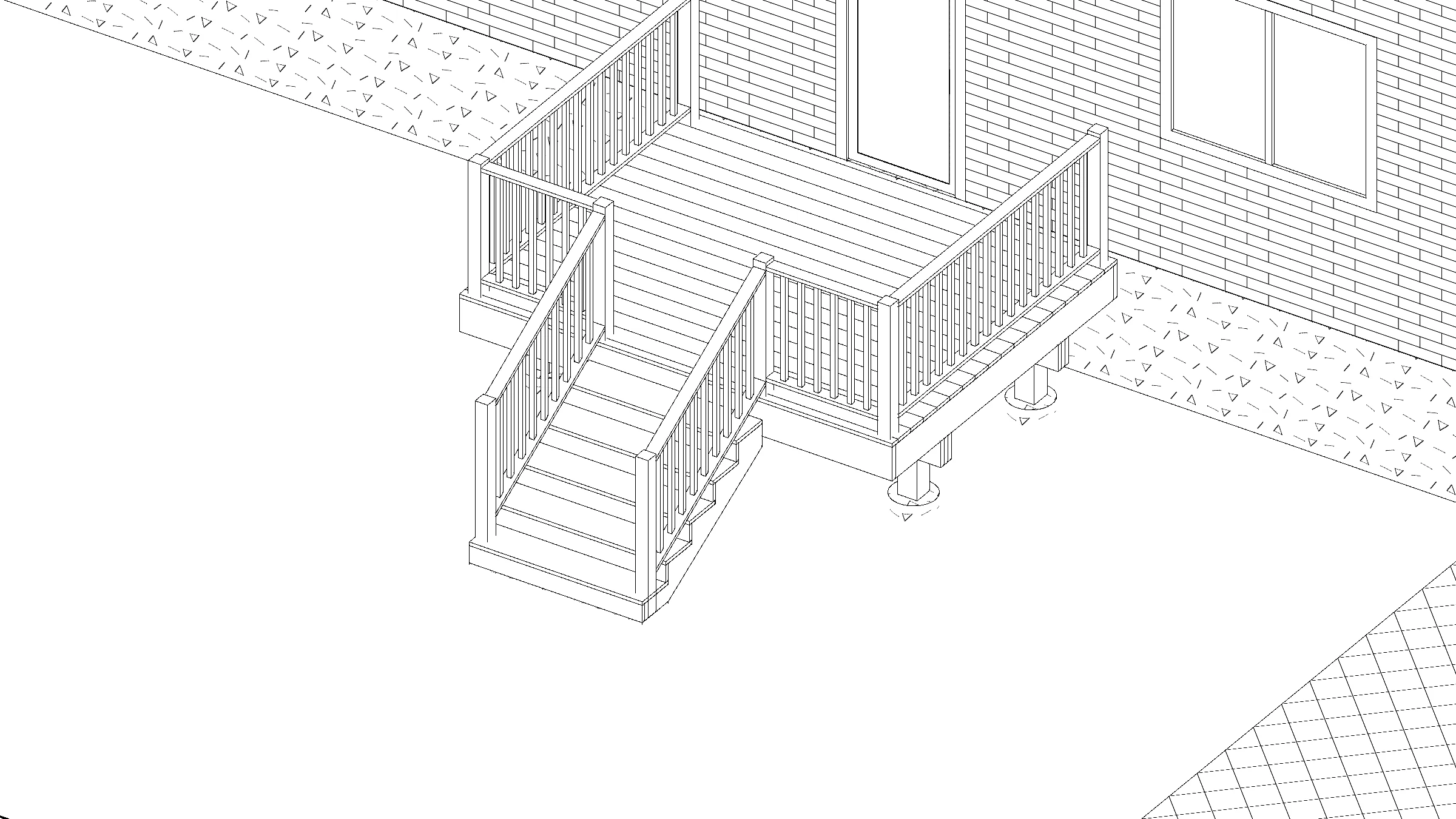 10x8 Budget Raised Deck deck plan