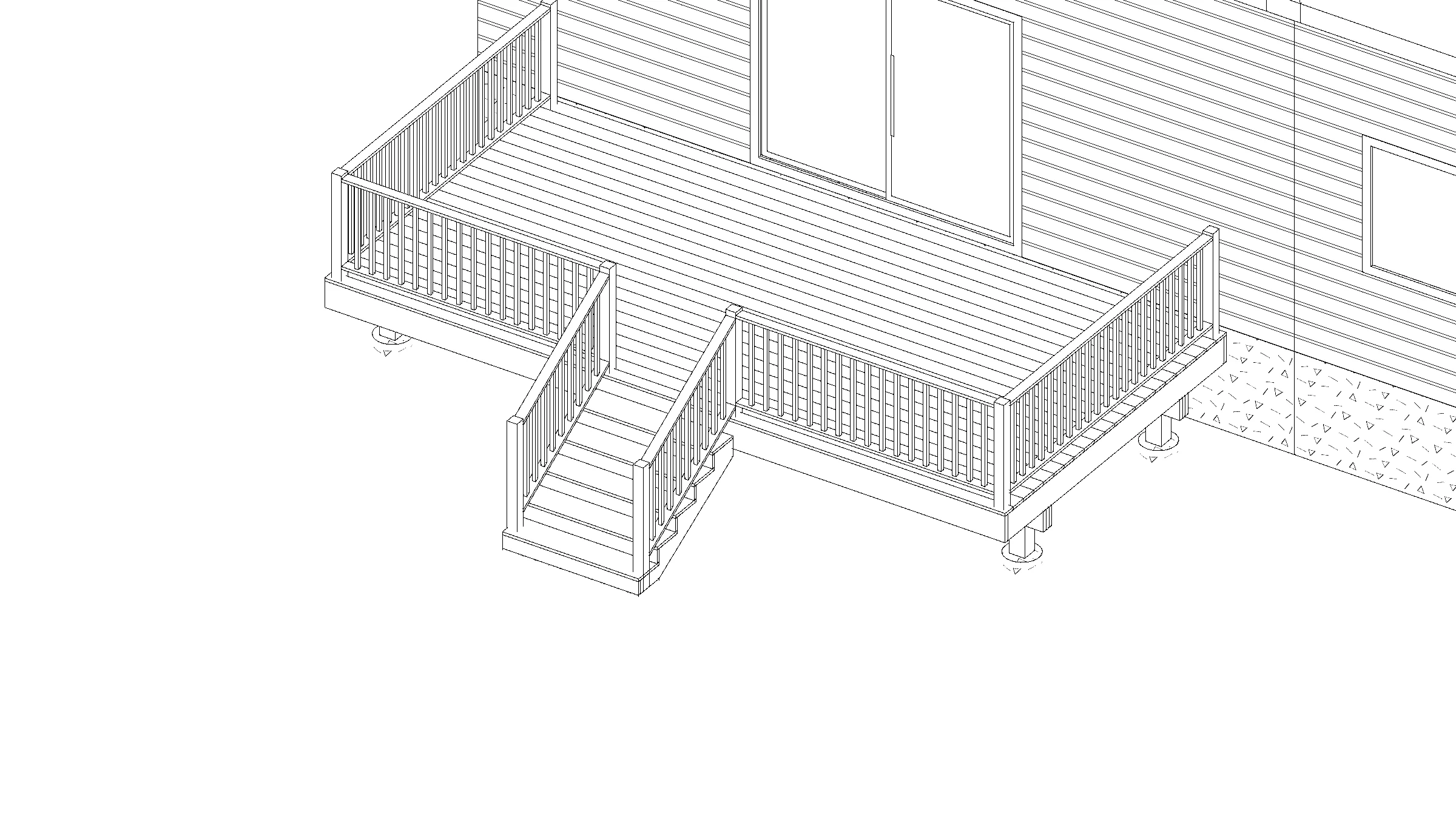 20x10 Medium Raised Deck deck plan