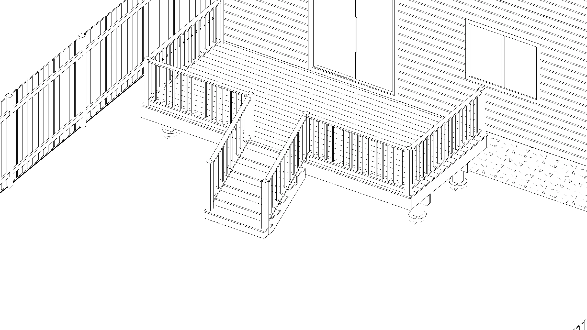 18x8 Medium Raised Deck deck plan