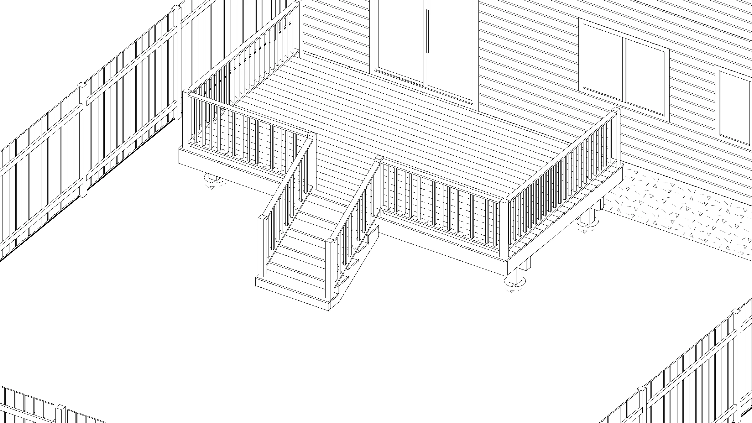 18x10 Medium Raised Deck deck plan