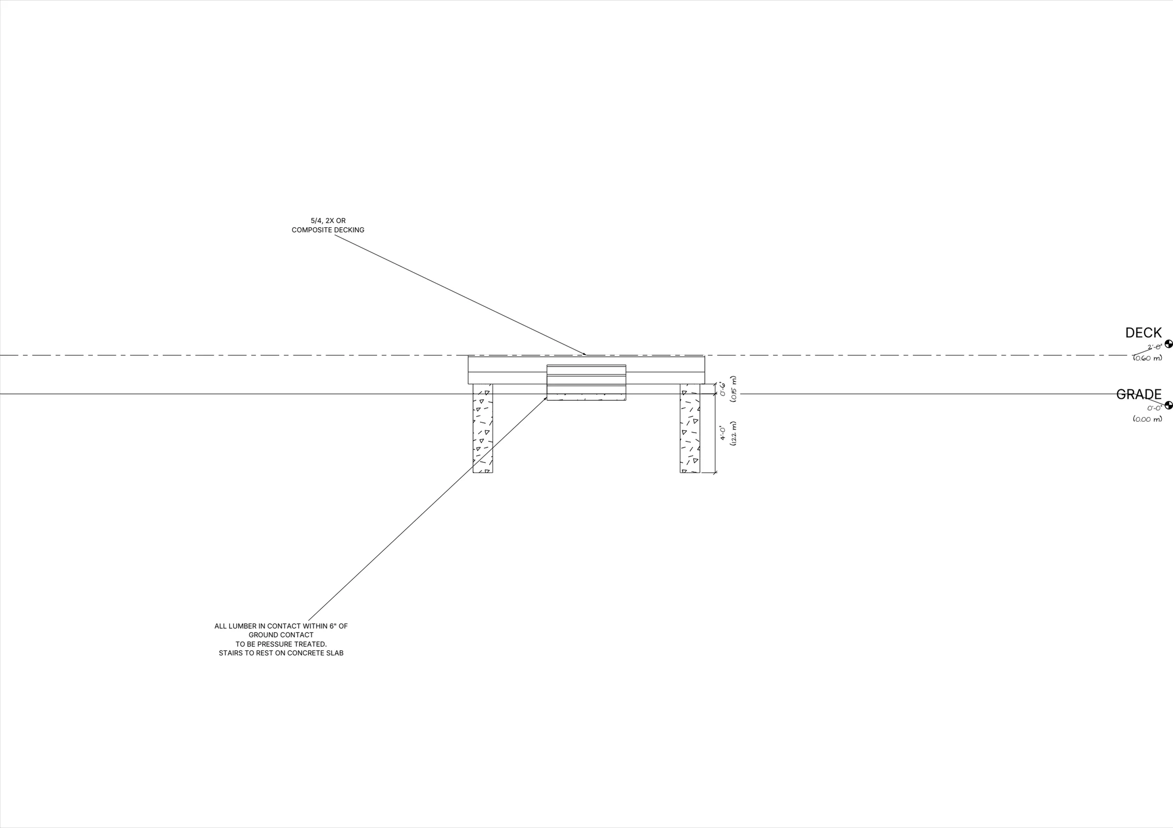 12x12 Medium Ground-Level Deck elevations preview