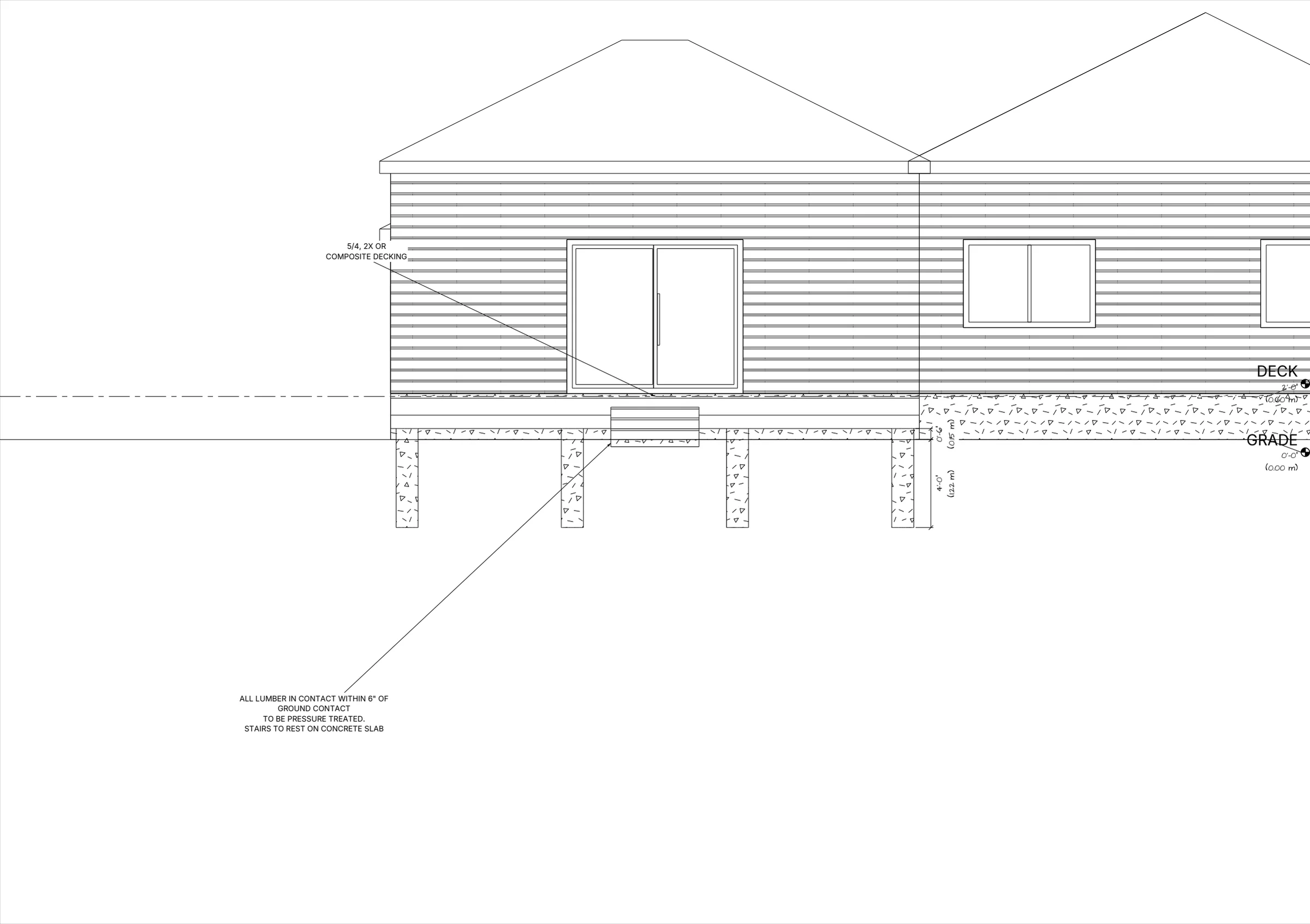 24x24 Spacious Ground-Level Deck elevations preview
