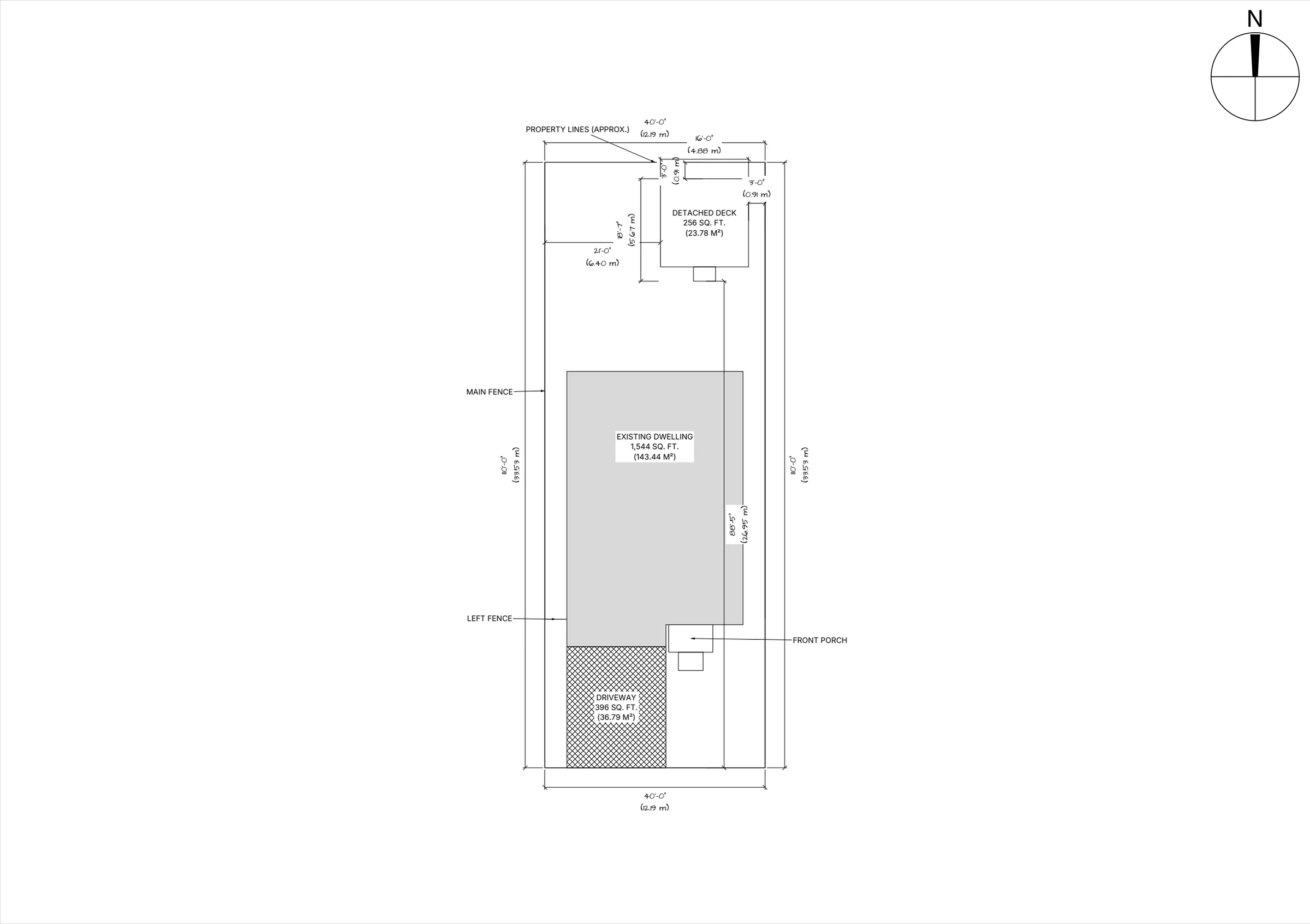 16x16 Spacious Ground-Level Deck site plan preview
