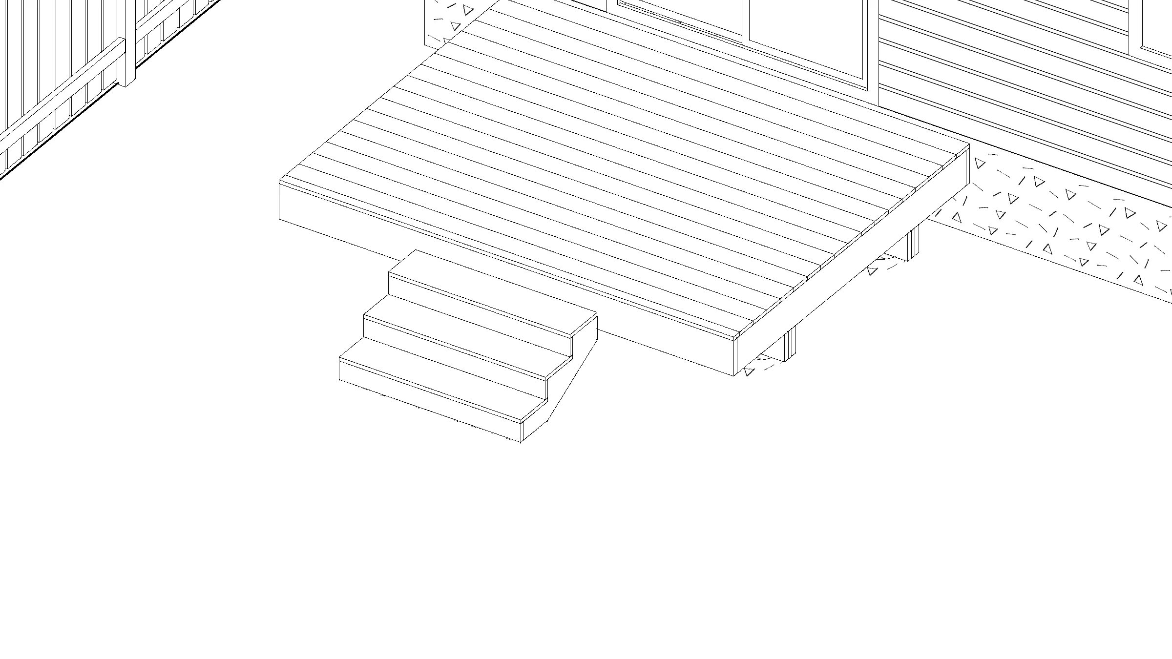10x8 Budget Ground-Level Deck deck plan
