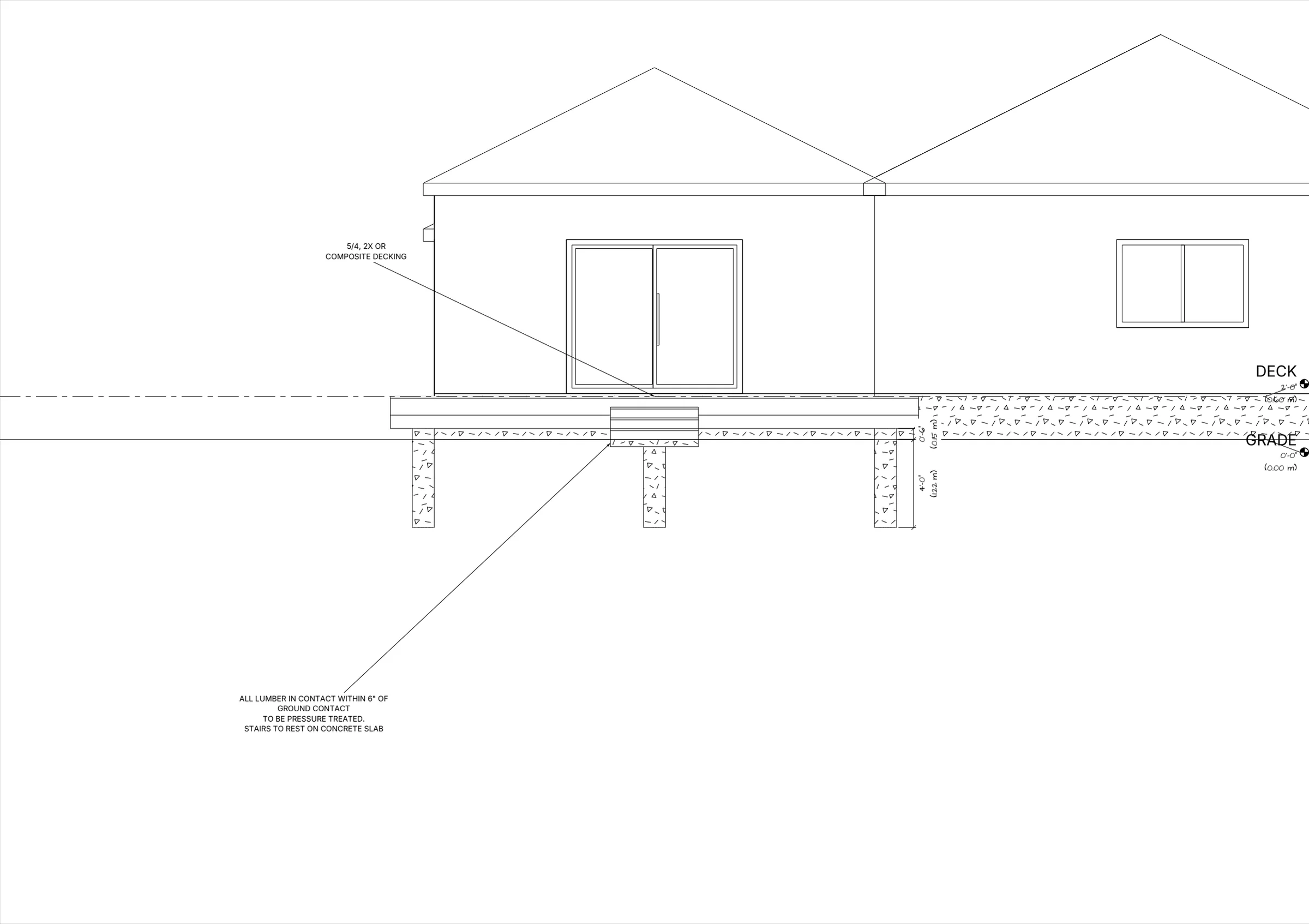 24x12 Spacious Ground-Level Deck elevations preview