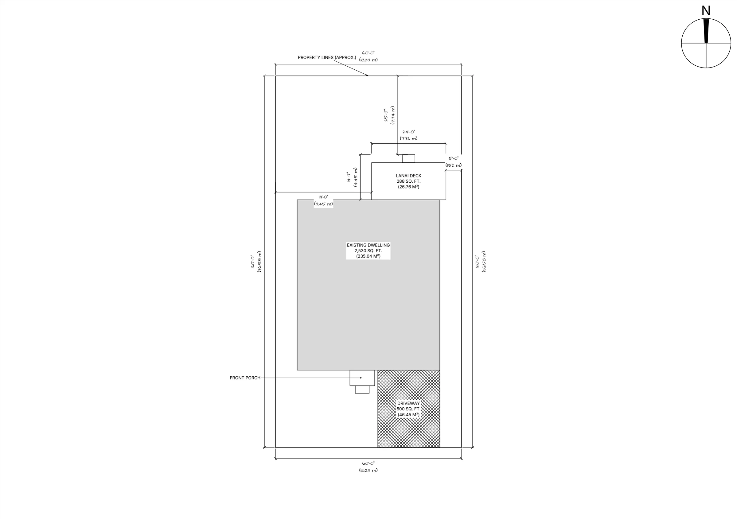 24x12 Spacious Ground-Level Deck site plan preview