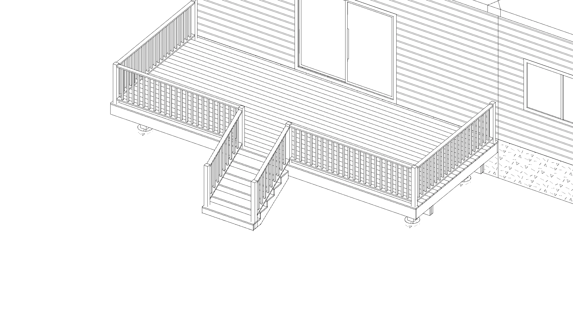 24x10 Spacious Raised Deck deck plan