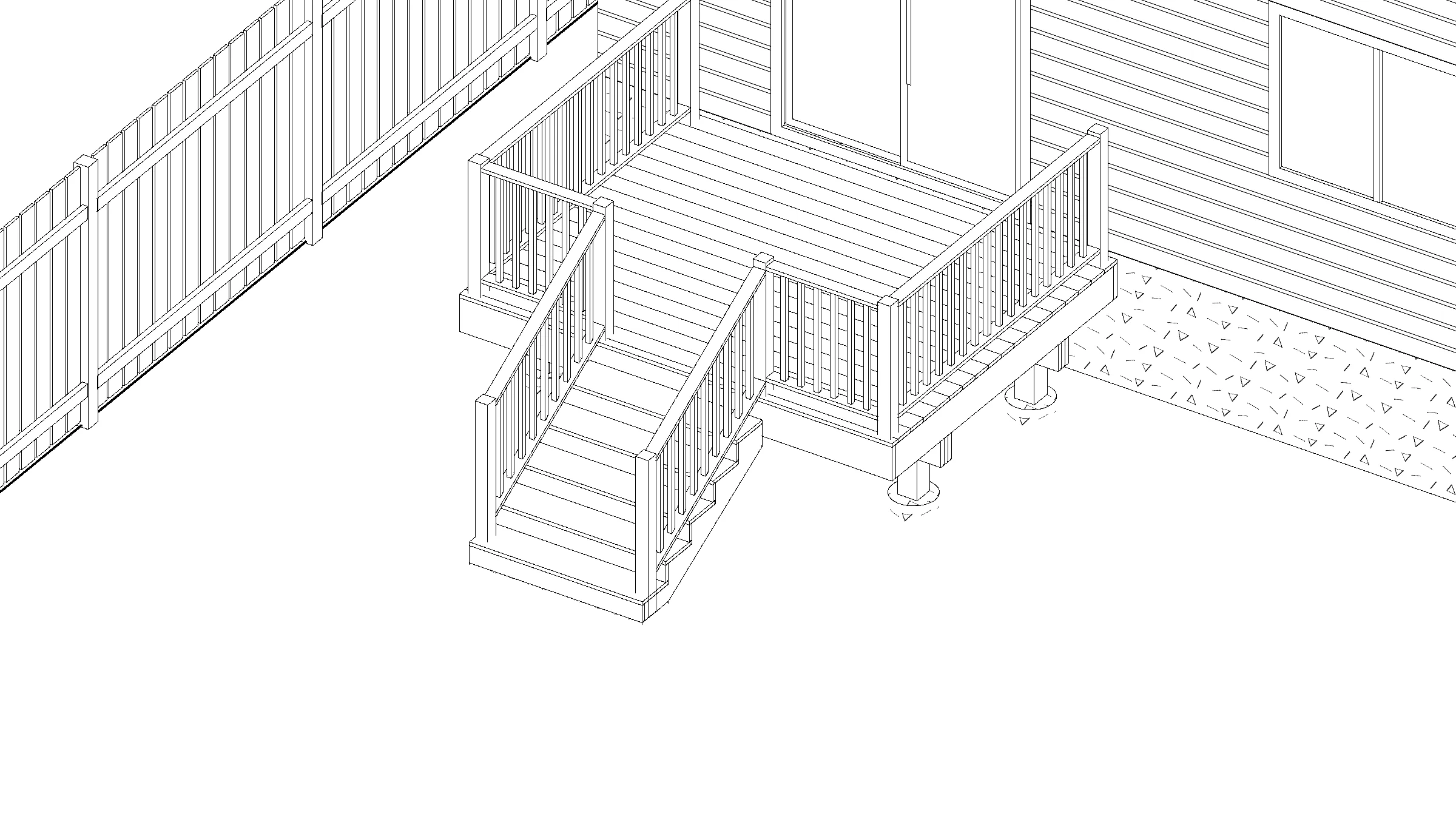 10x8 Budget Raised Deck deck plan