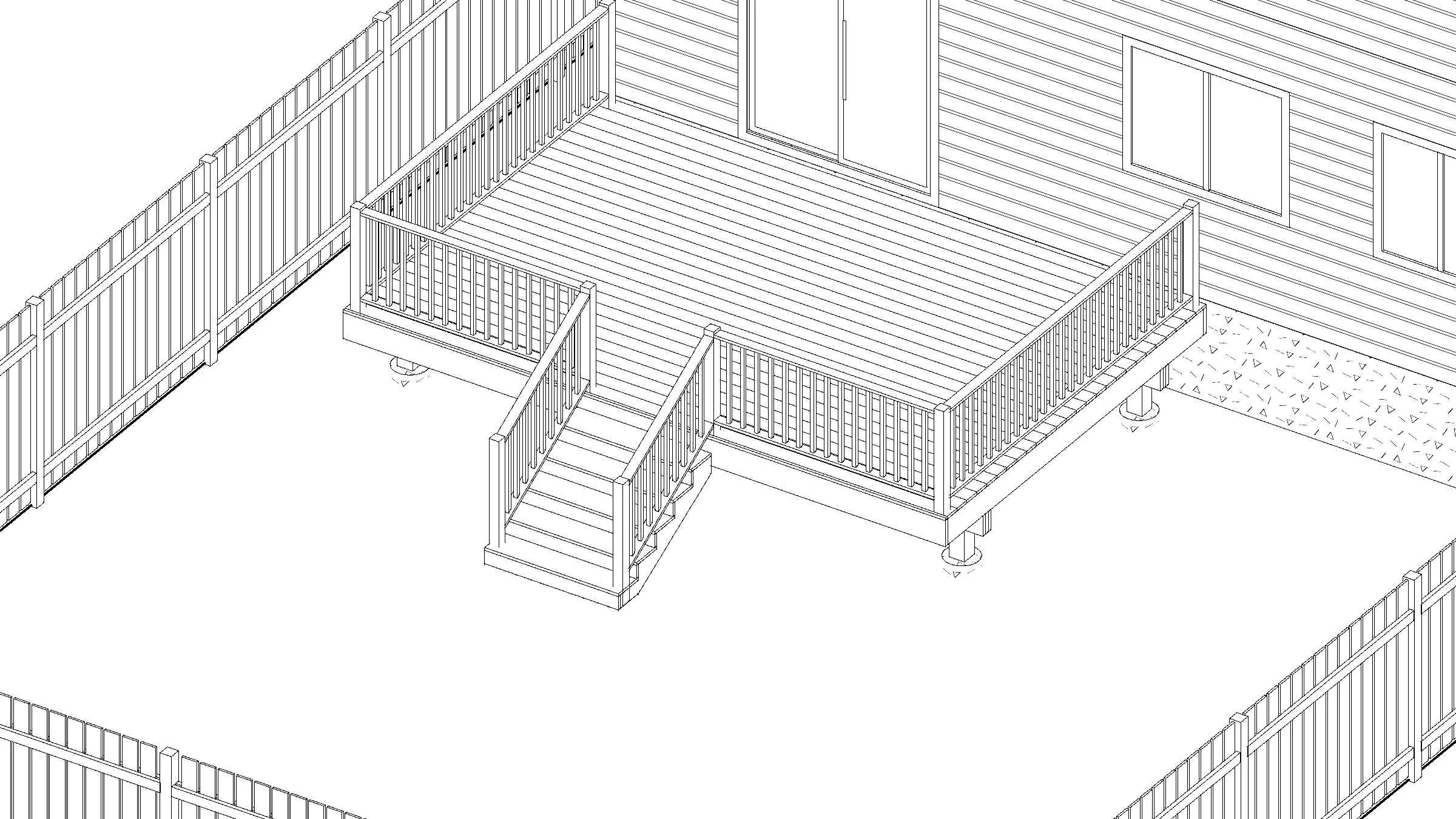 18x12 Medium Raised Deck deck plan