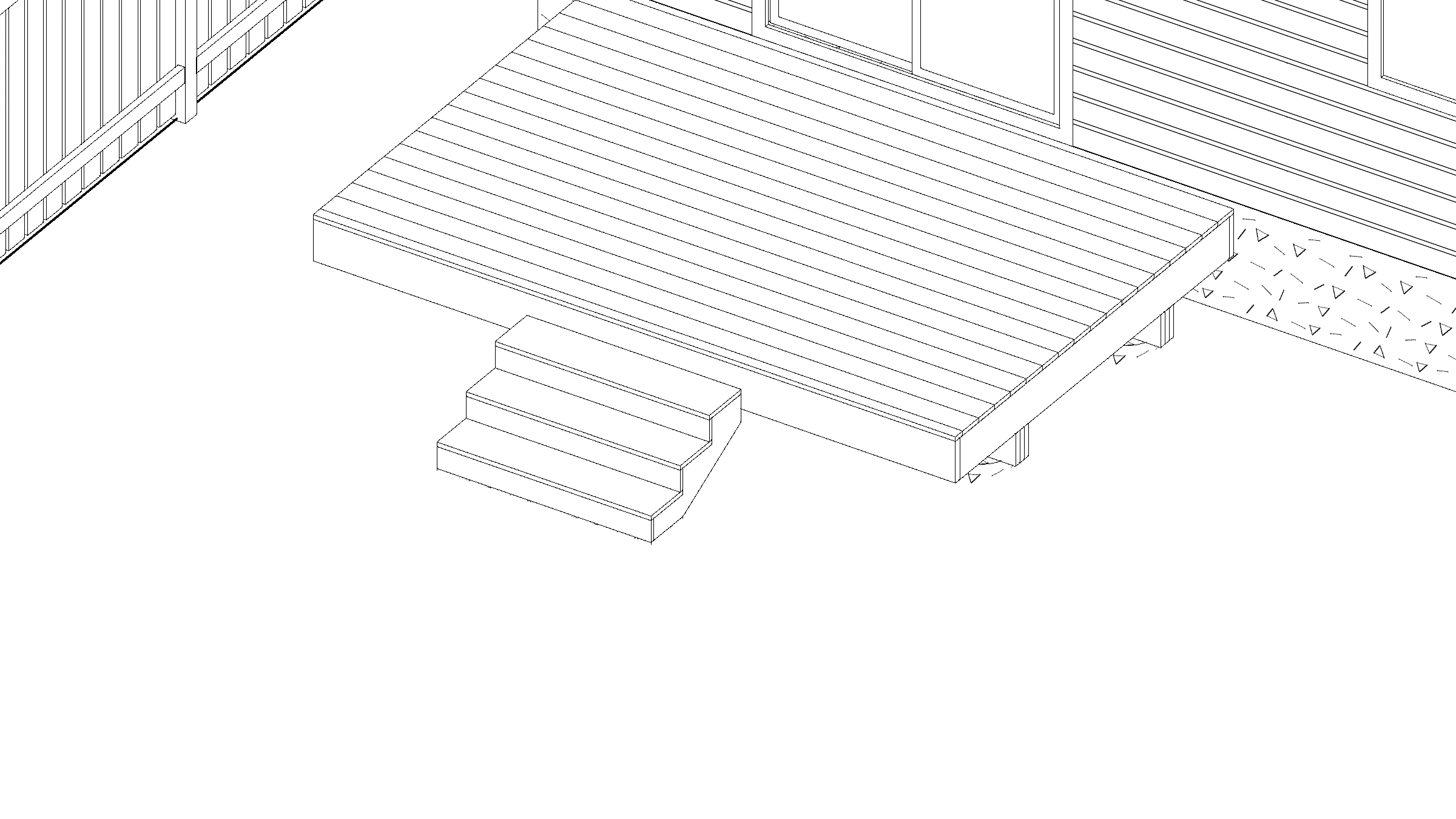 8x12 Budget Ground-Level Deck deck plan