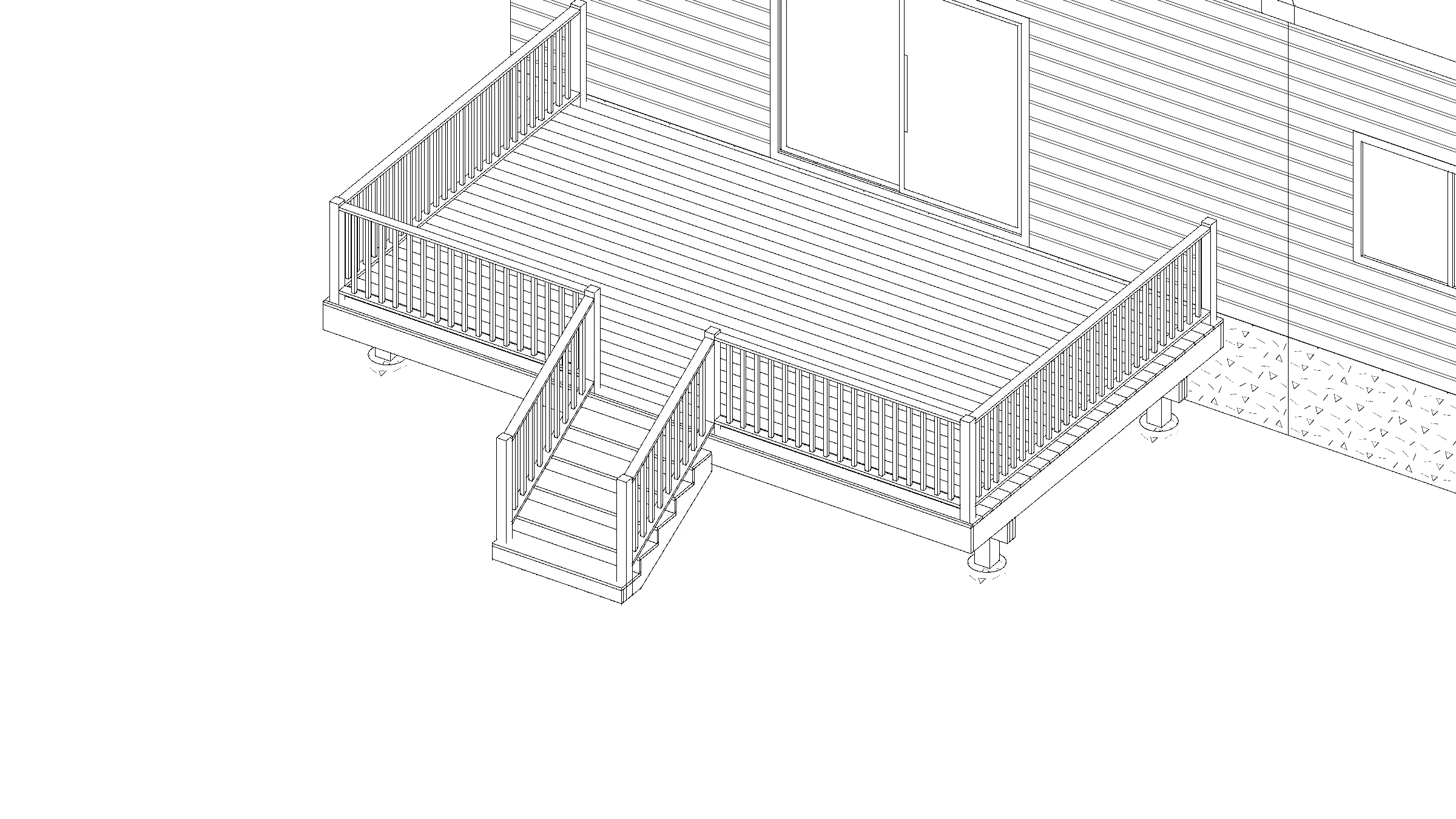 20x12 Spacious Raised Deck deck plan