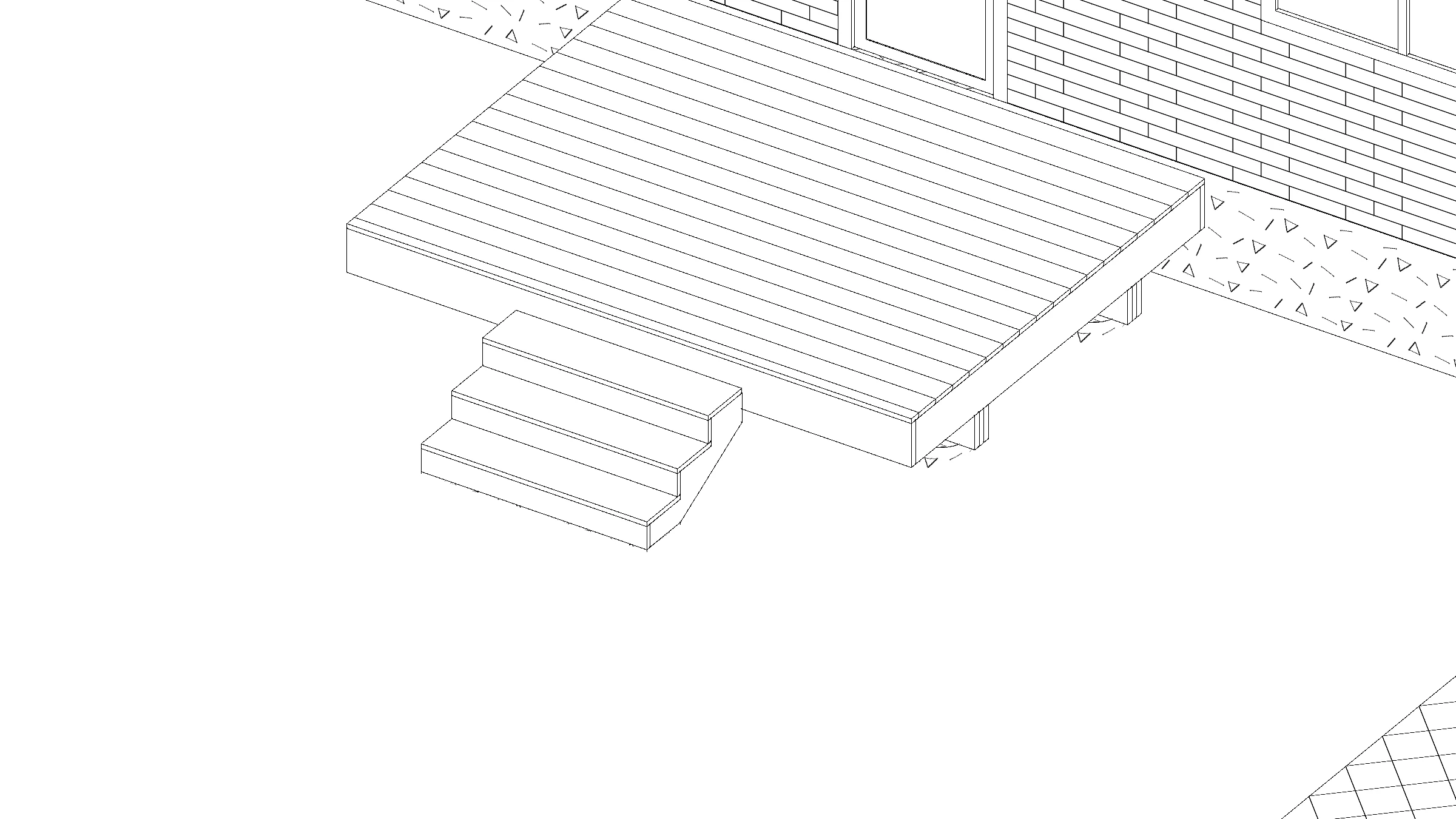 8x10 Budget Ground-Level Deck deck plan