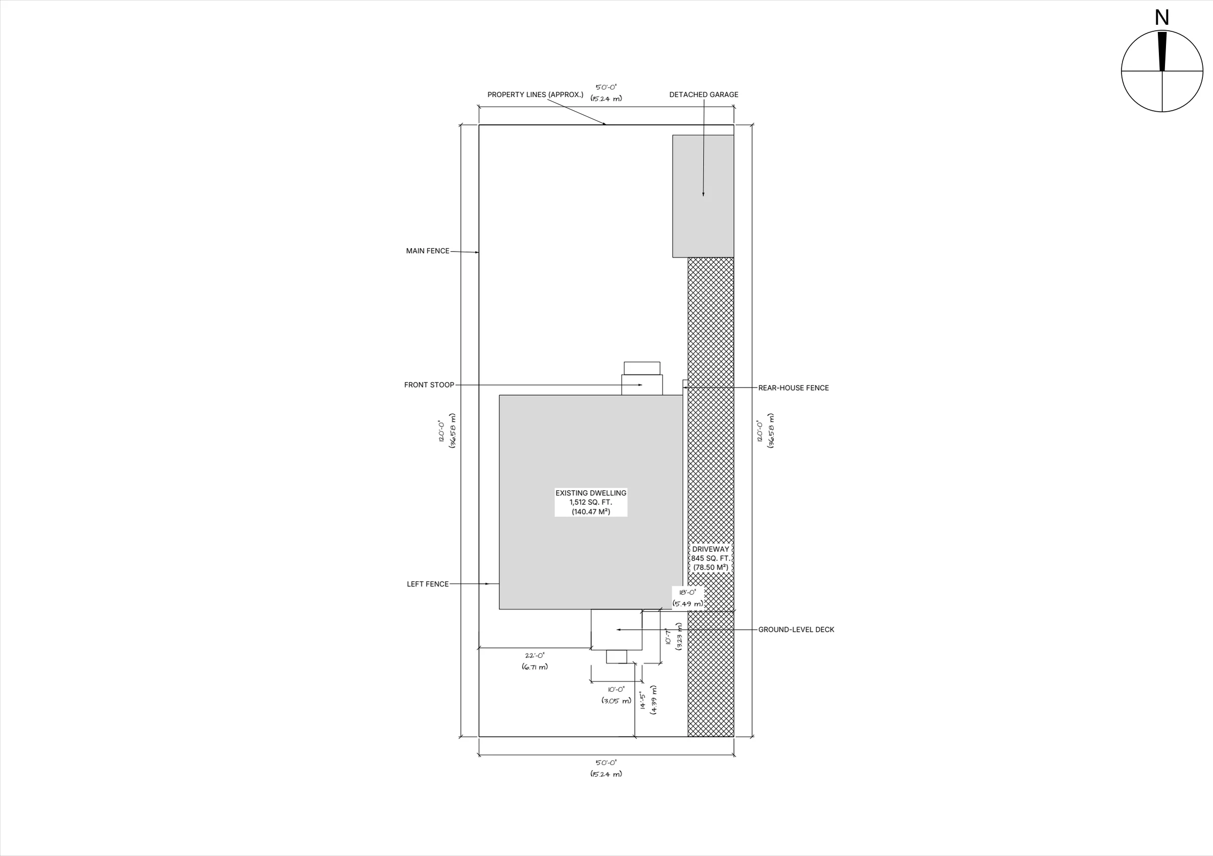 8x10 Budget Ground-Level Deck site plan preview
