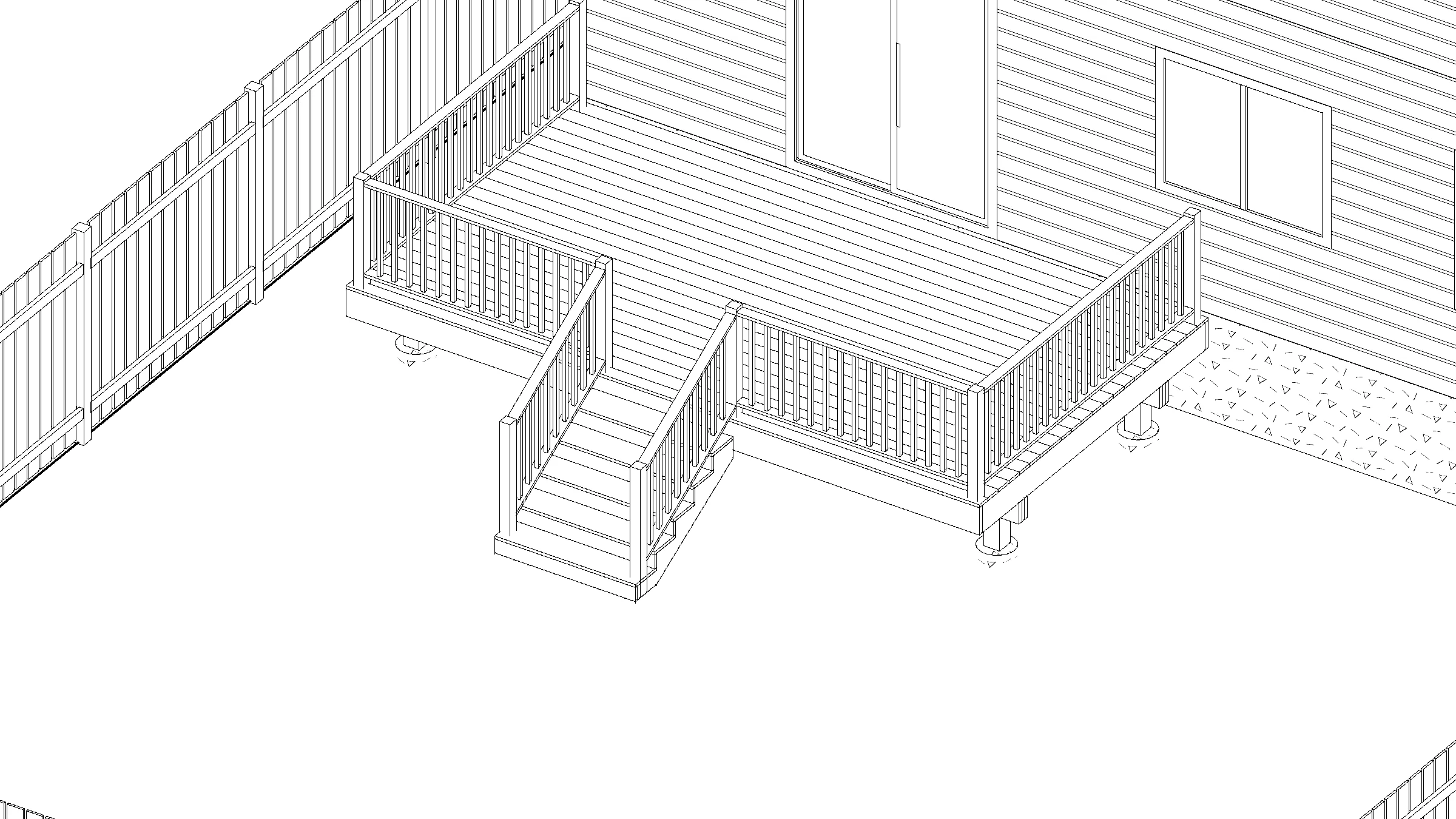 18x10 Medium Raised Deck deck plan
