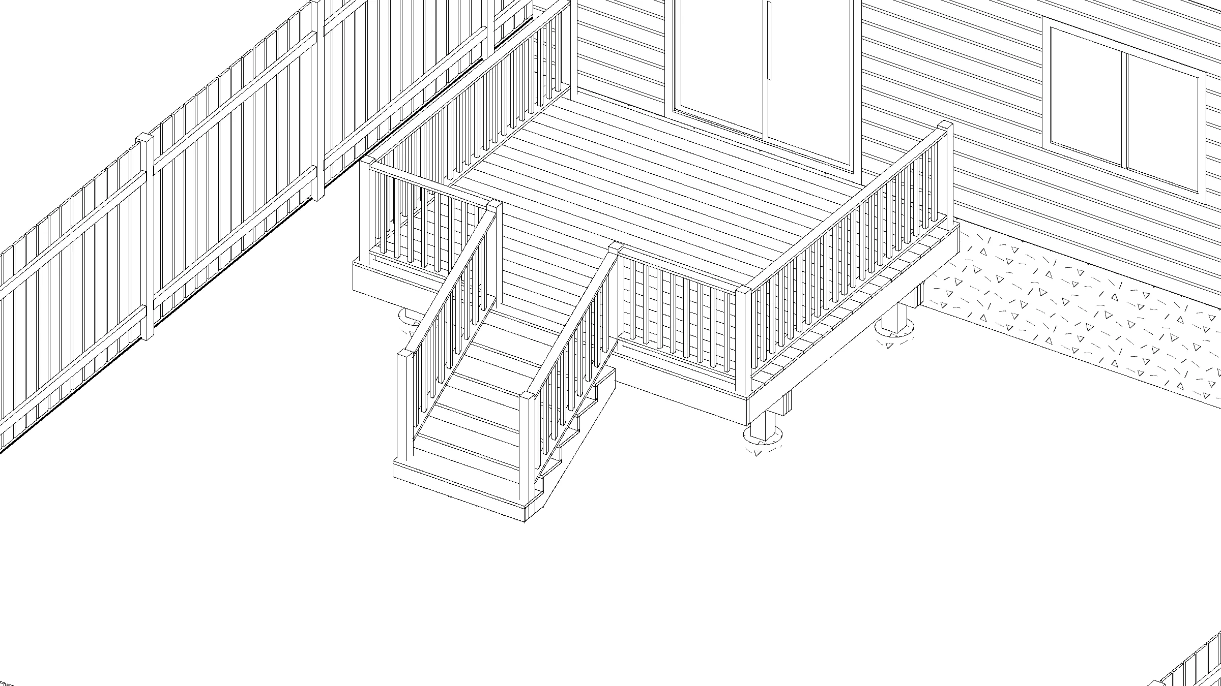12x10 Budget Raised Deck deck plan