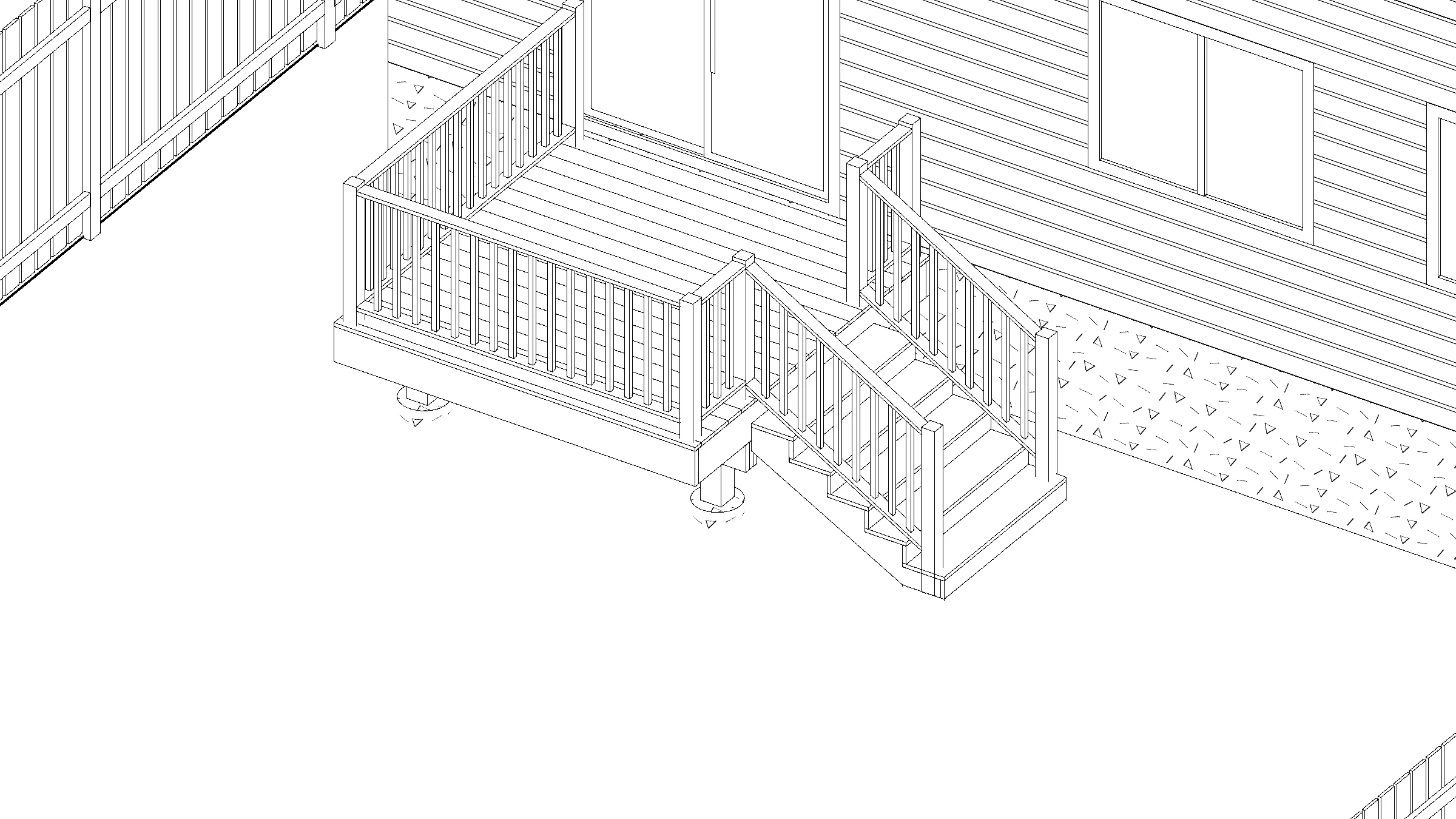 8x8 Budget Raised Deck deck plan