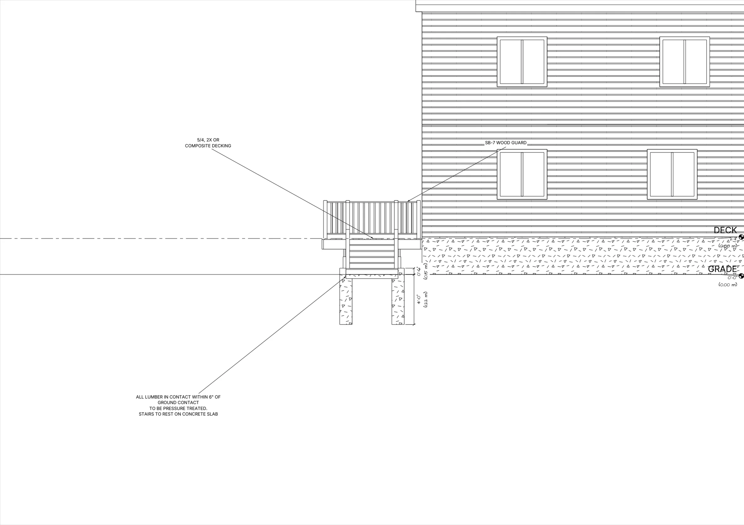 8x8 Budget Raised Deck elevations preview