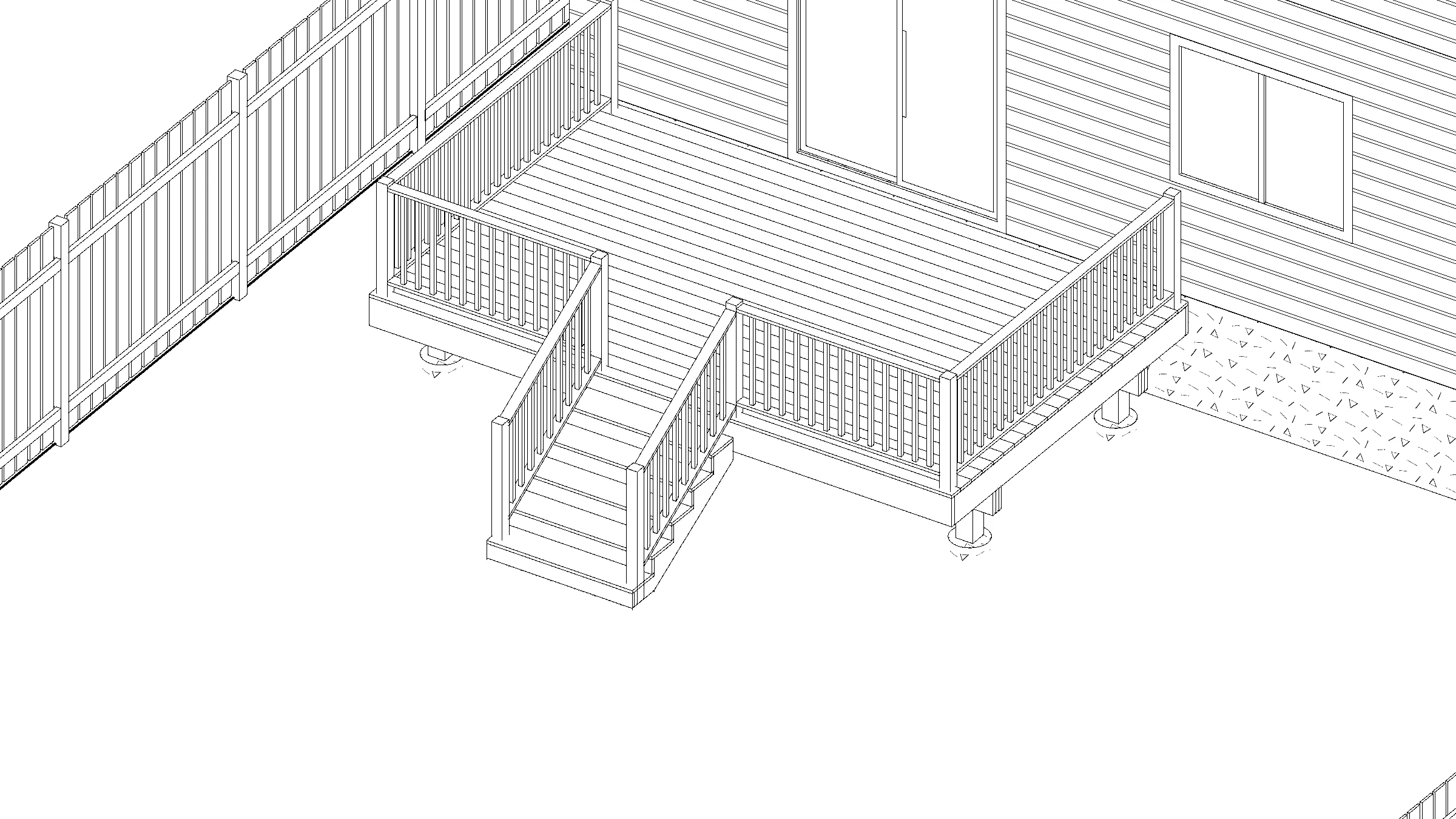 16x10 Medium Raised Deck deck plan