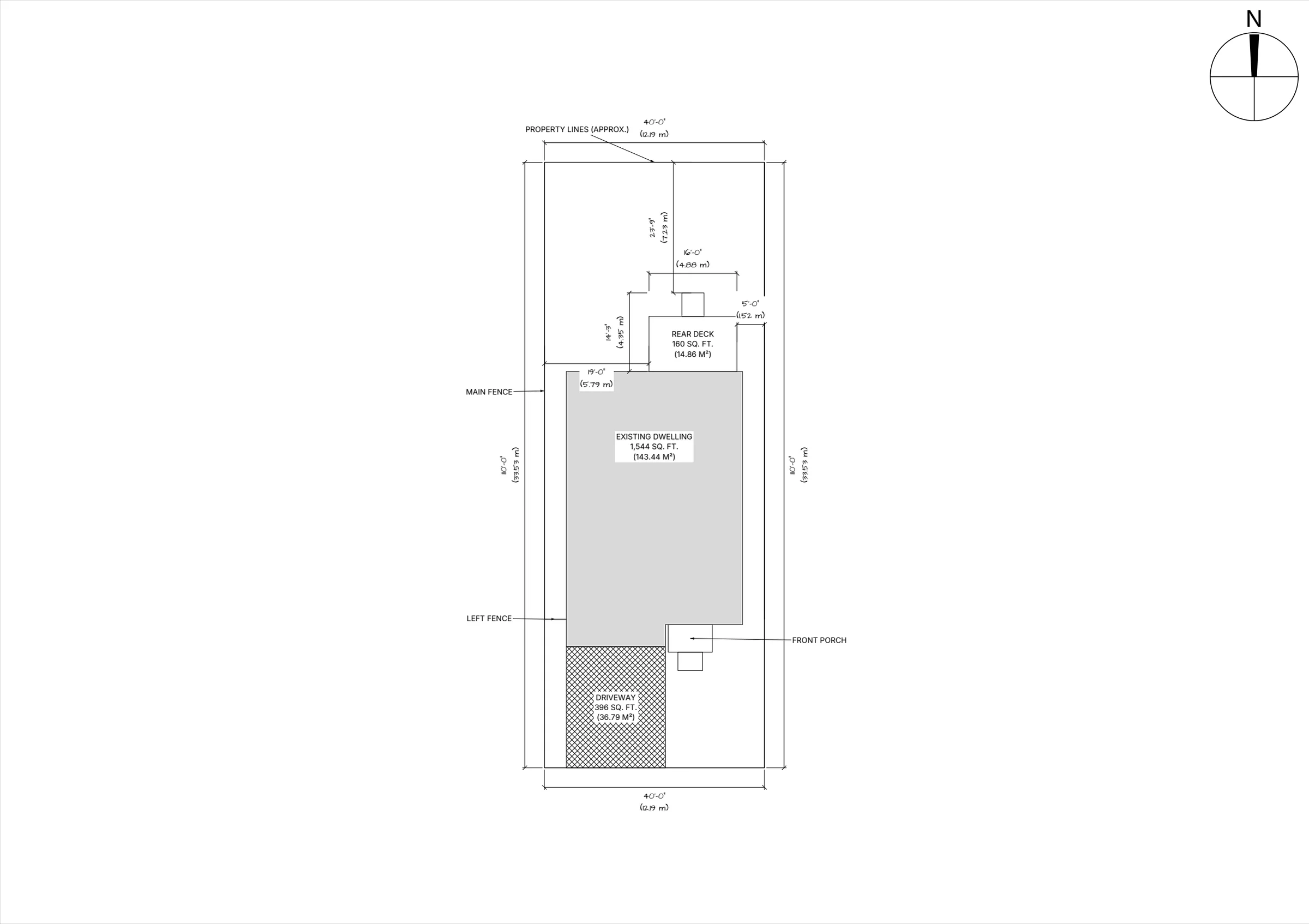 16x10 Medium Raised Deck site plan preview