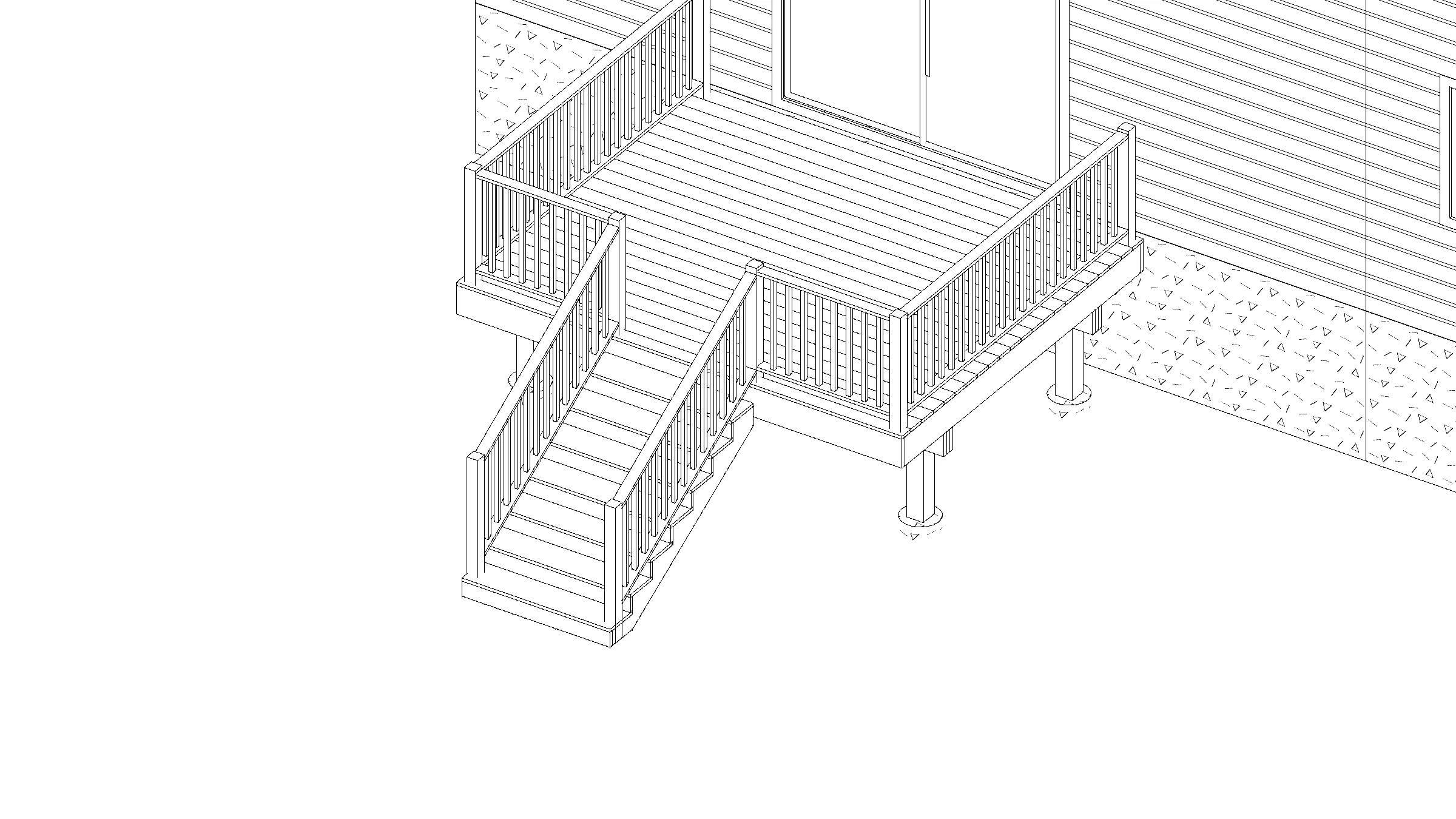 12x10 Budget Raised Deck deck plan
